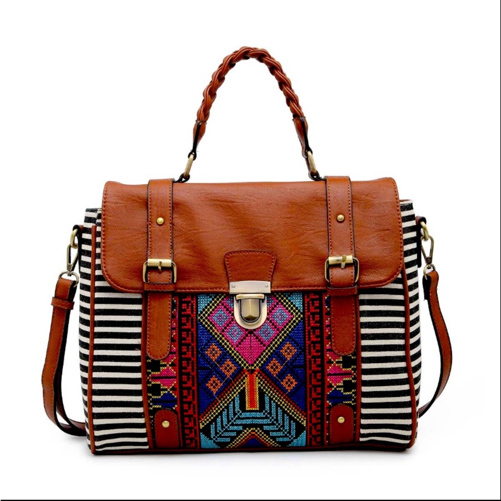 Aztec Embroidered Satchel New from Boutique still in packaging Last one!